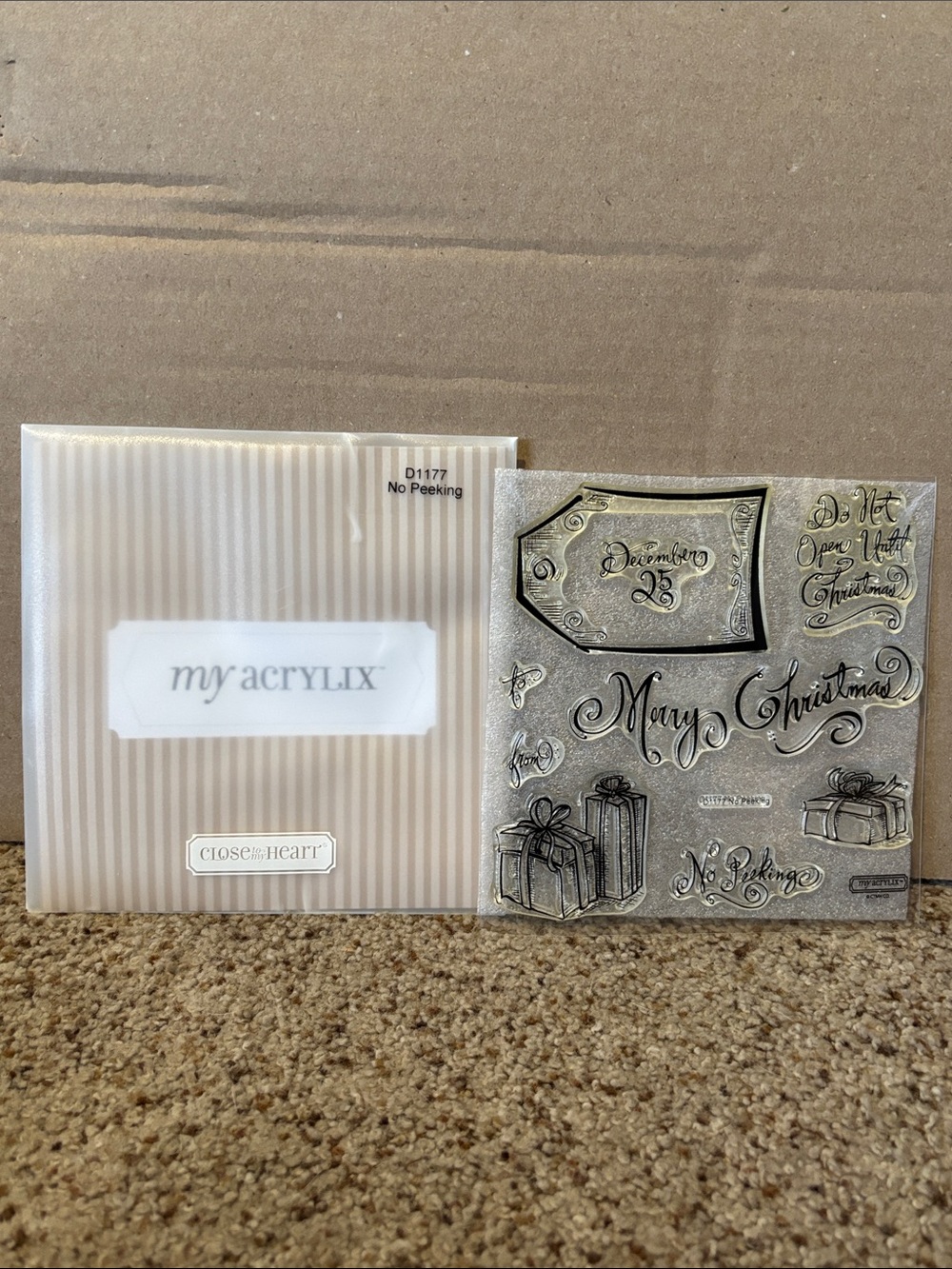 NEW Close to My Heart My Acrylix Holiday Clear Stamp Set